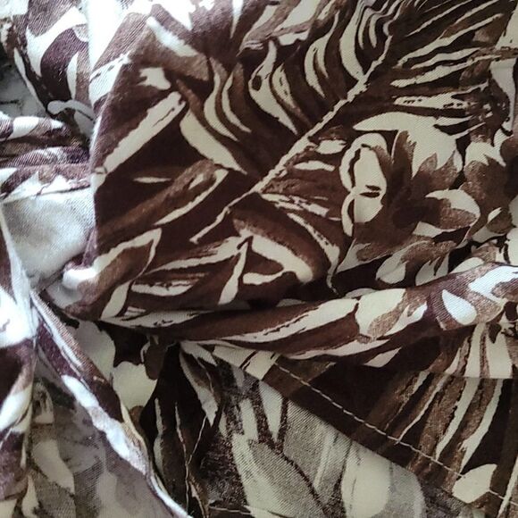 Vintage long Floral blouse tie front 3/4 sleeve women's plus size 24 MORE JAZZ - Picture 7 of 12